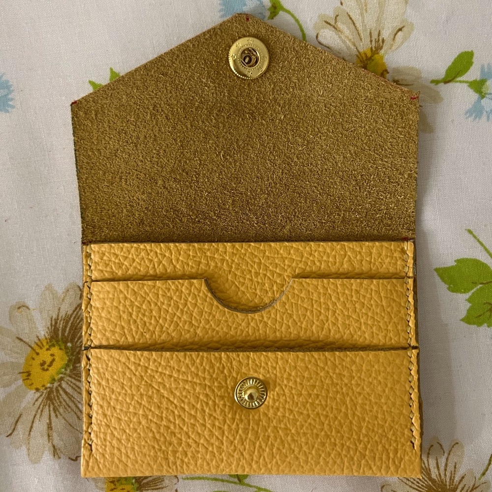 Hand Crafted Yellow Wallet - Picture 2 of 5